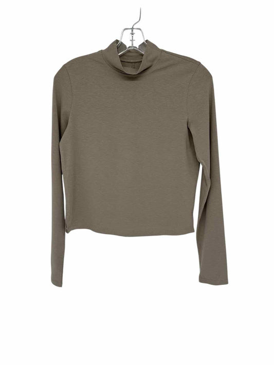 Lululemon Taupe Classic-Fit Cotton Blend Mockneck Long Sleeve Size 4