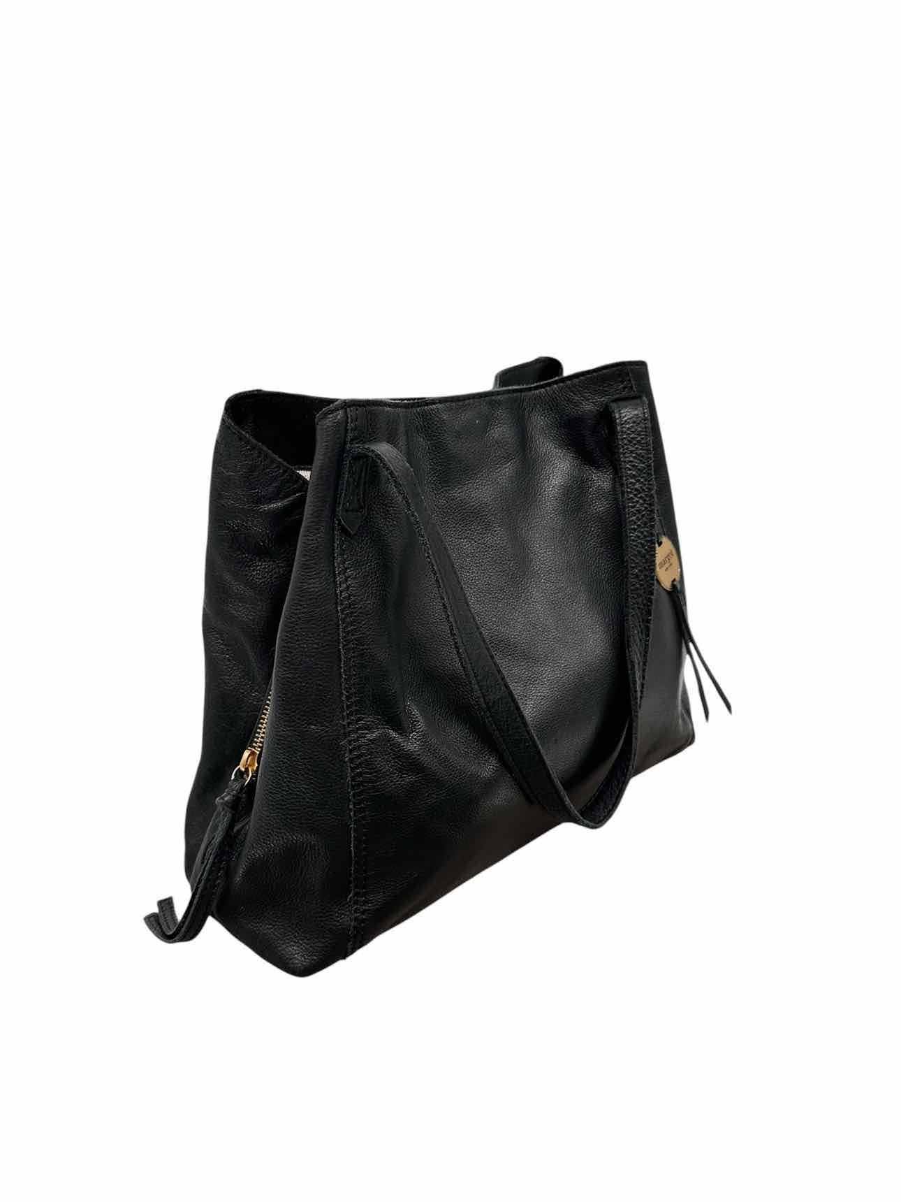 Margot Black Leather Marcy Tote