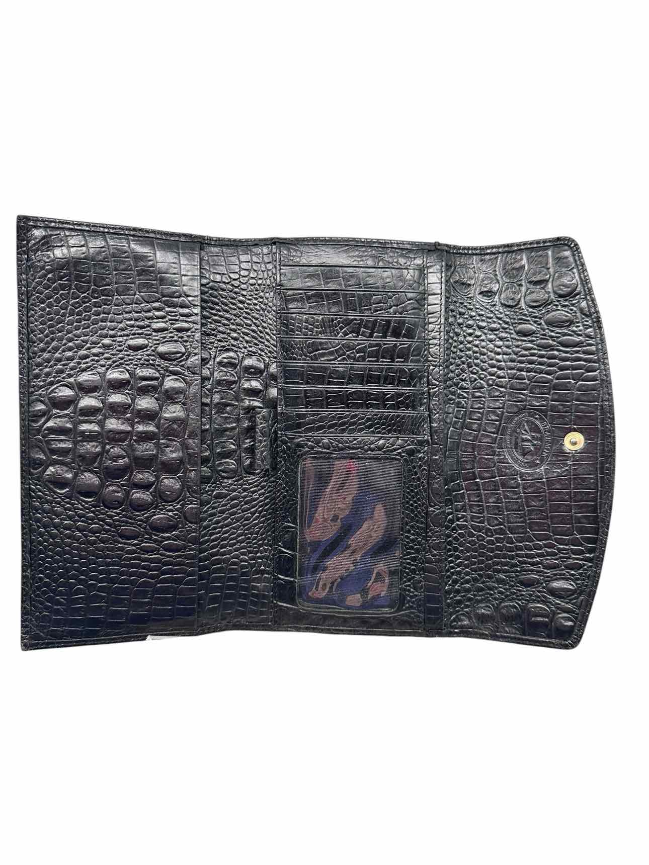 Brahmin Black Vintage Checkbook Wallet