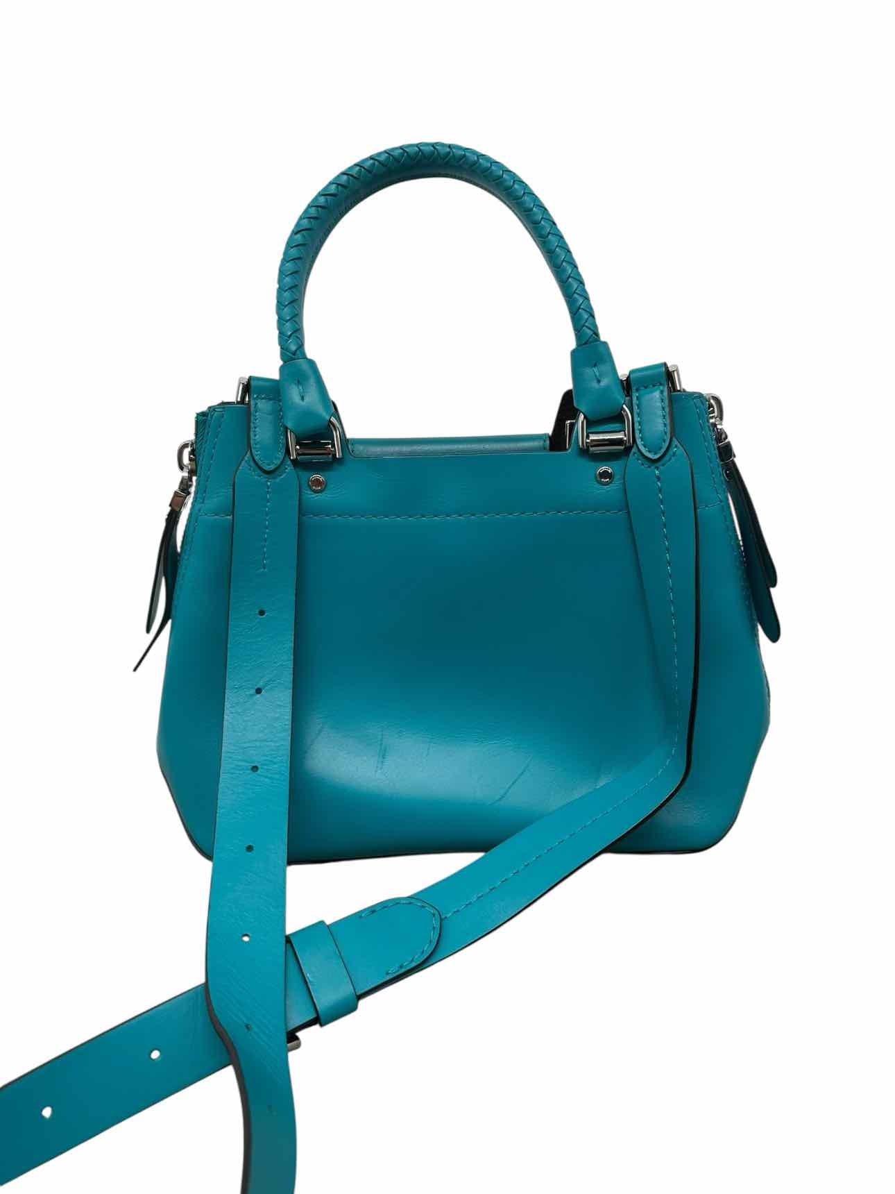 Michael Kors Blakely Teal Leather Satchel