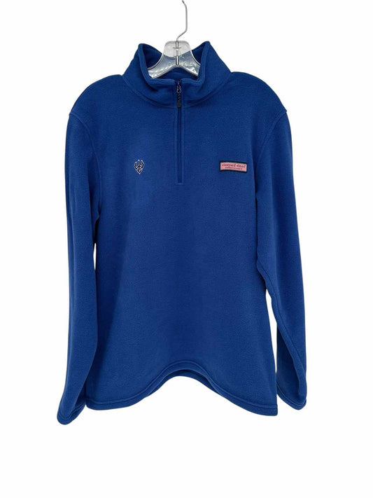 Vineyard Vines Royal Blue Quarter-Zip Fleece Size M