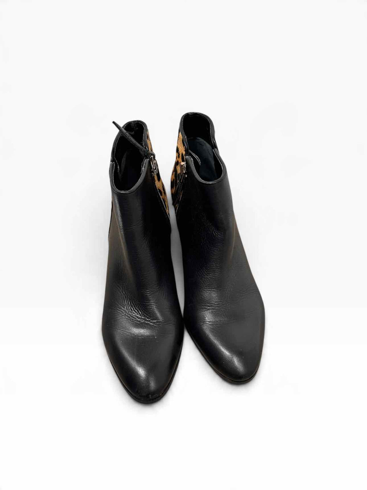 Franco Sorto Black Quasar Bootie w/ Calf Hair Shoe Size 6