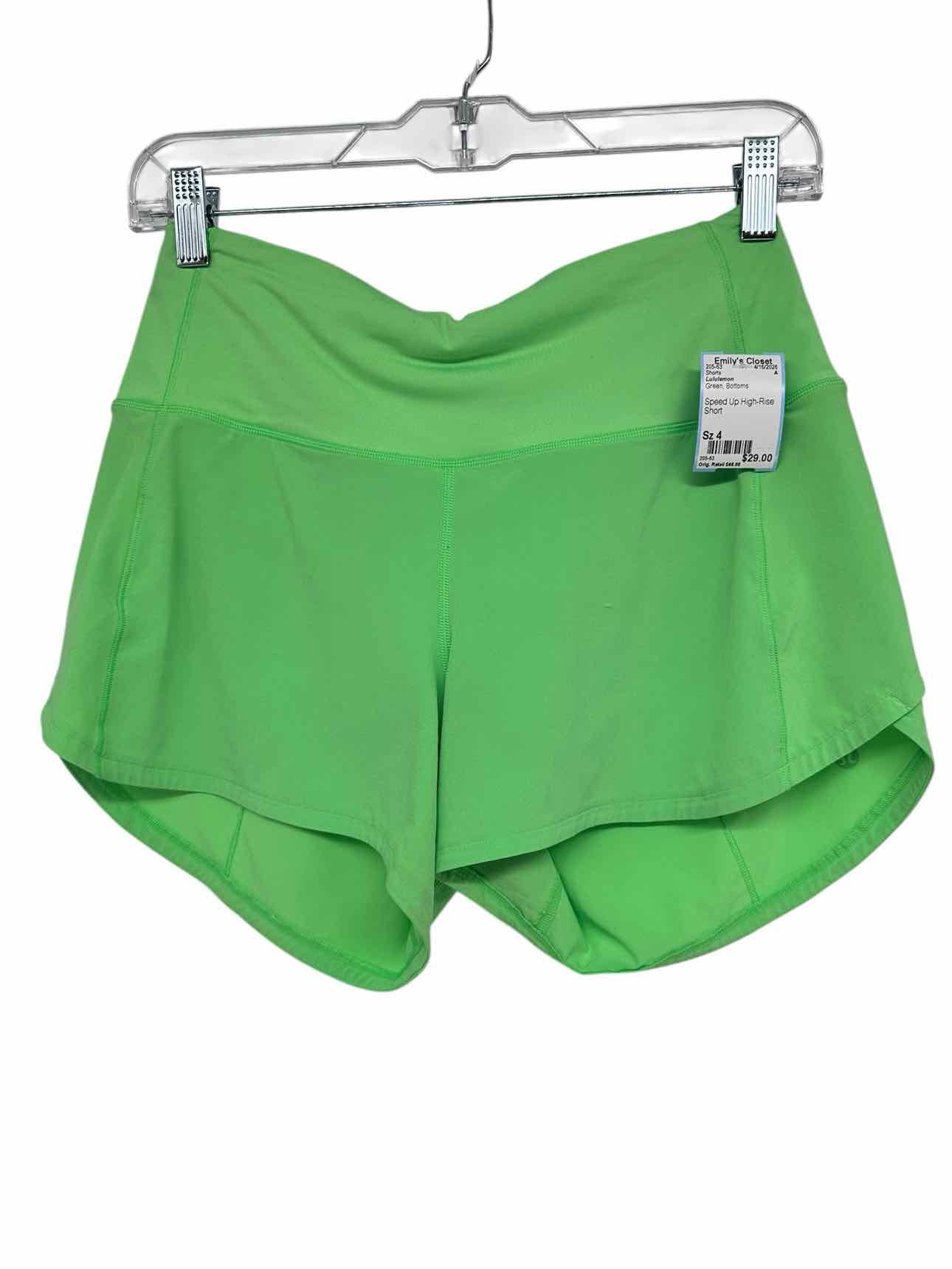 Lululemon Speed Up High-Rise Short Green Size 4