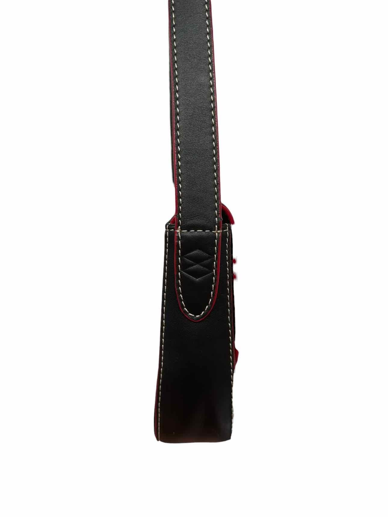 Lodis Black Leather Crossbody