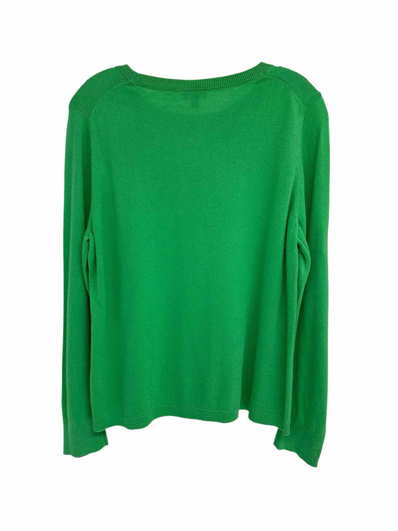 Talbots Green Beaded Anchors Sweater Size PXL