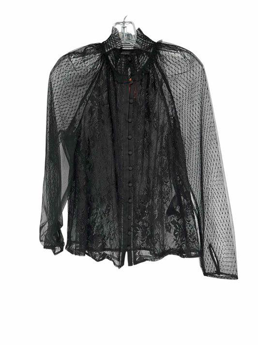 White House Black Market Black Size 4 Long Sleeve Top