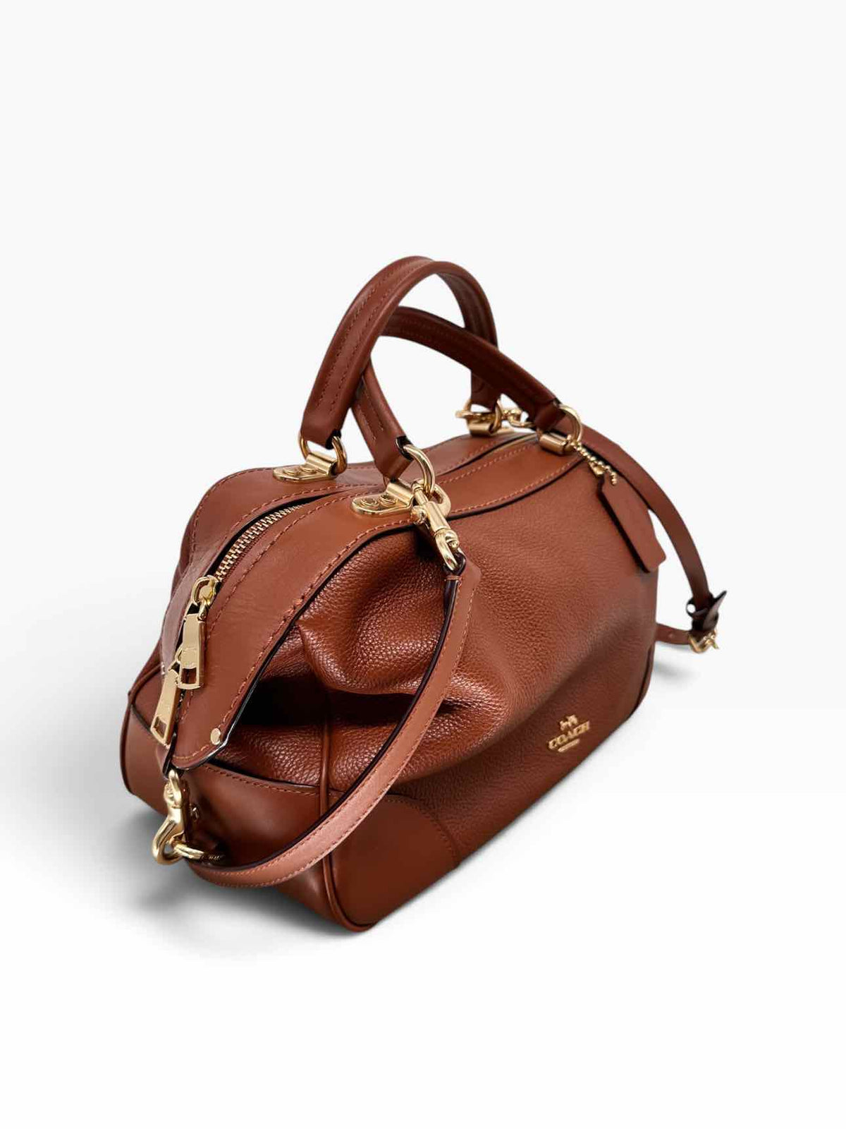 Coach Saddle Leather Satchel