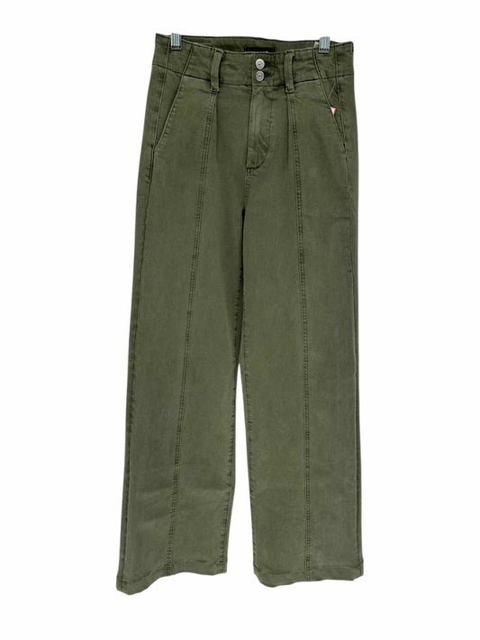 Paige  Brooklyn Wide Leg Green Jeans Size 0