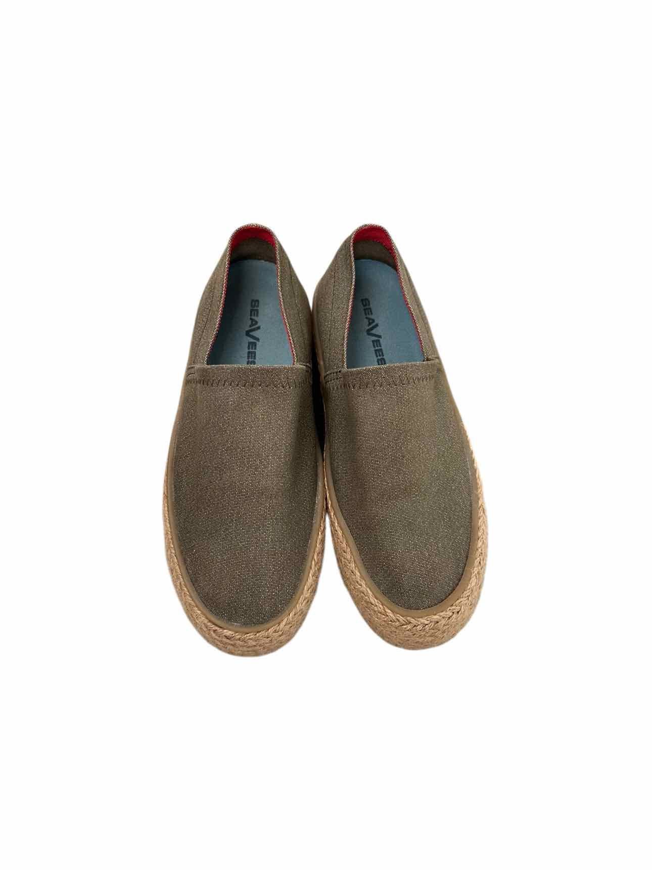 SeaVees Olive Oceanside Platform Espadrille Shoe Size 6.5