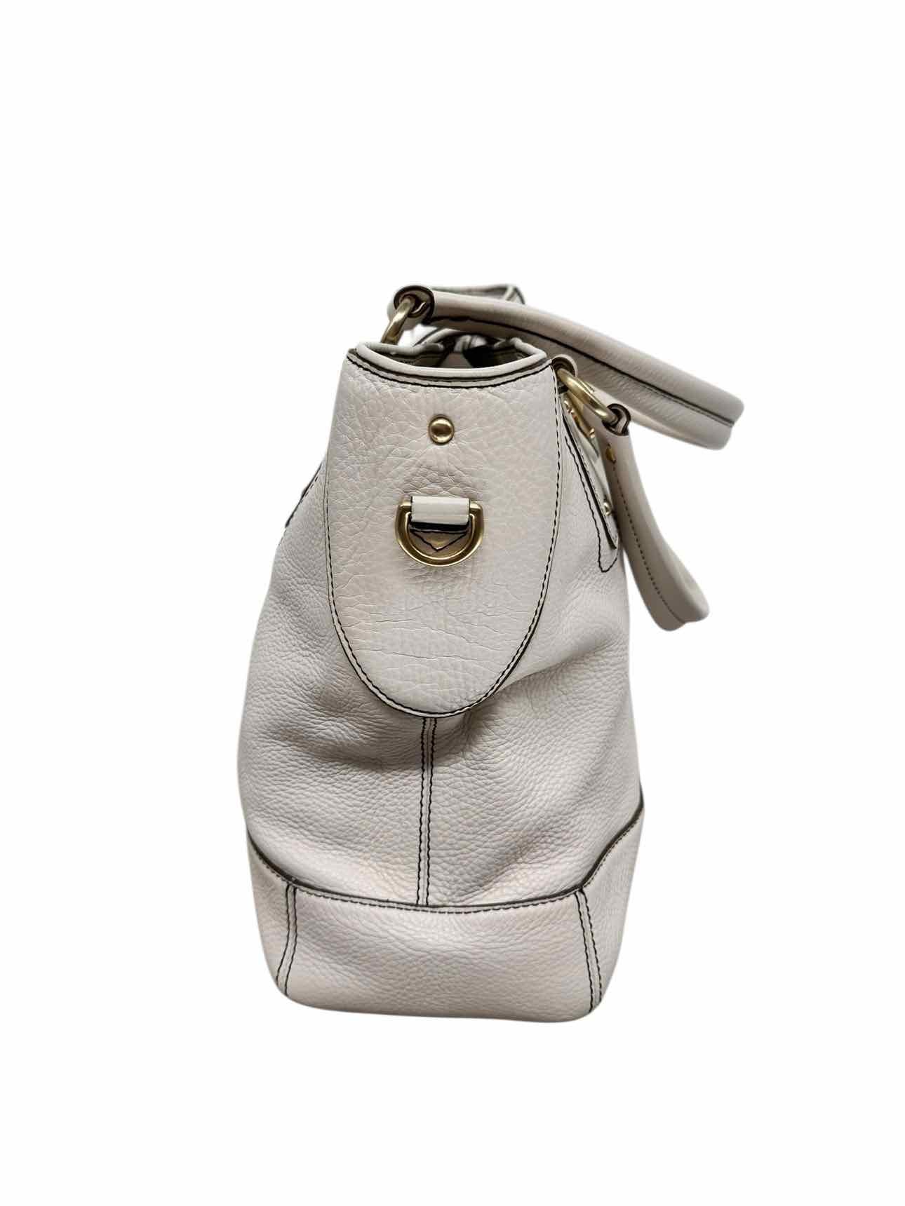 Ann Taylor Off-White Leather Satchel