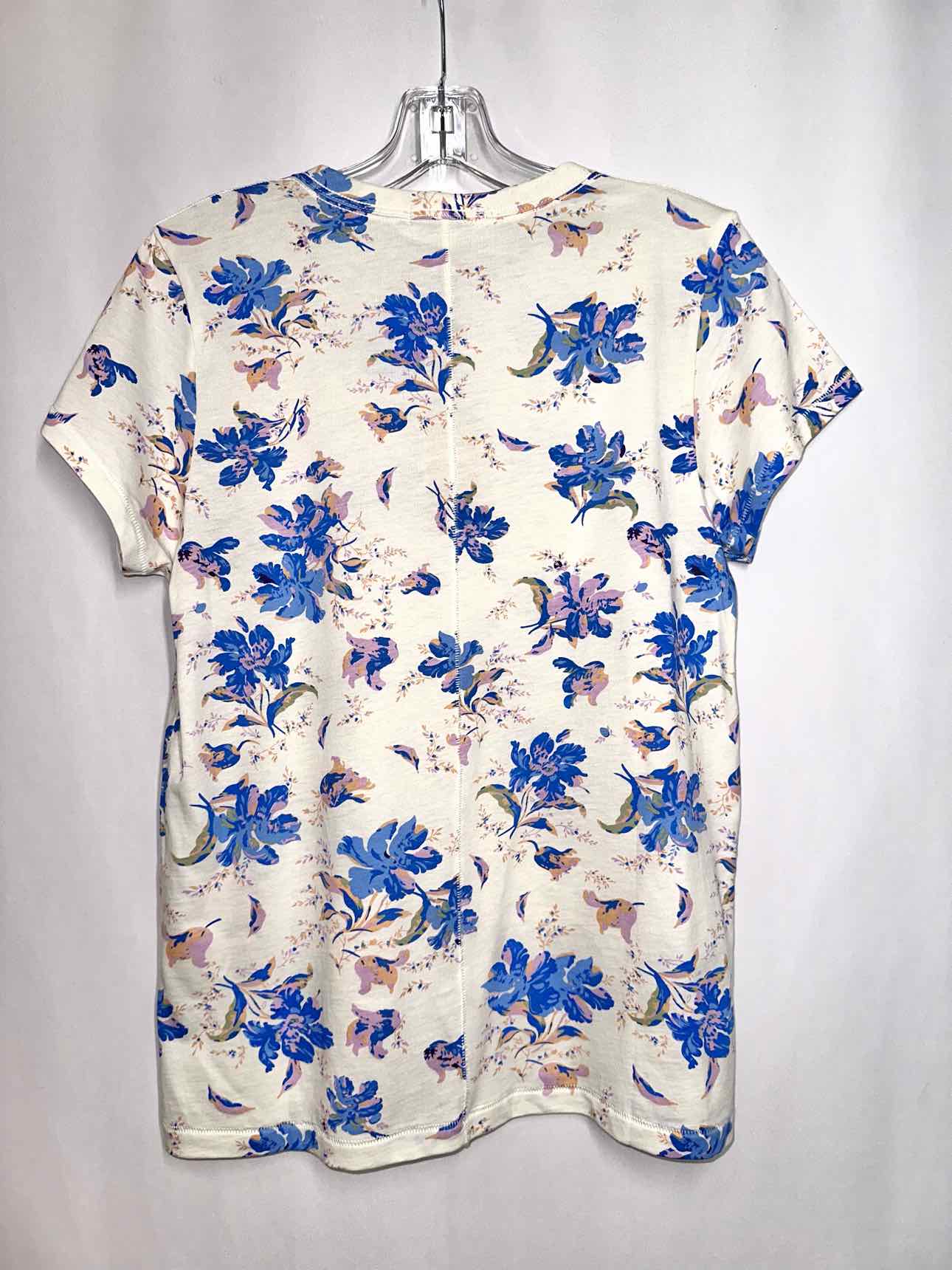 Rag & Bone White Print Size L T-shirt