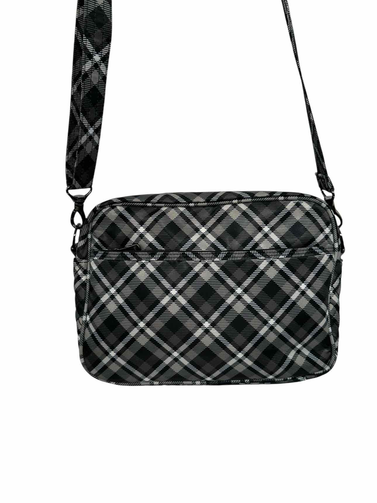 Lug Gray Plaid Nylon Crossbody