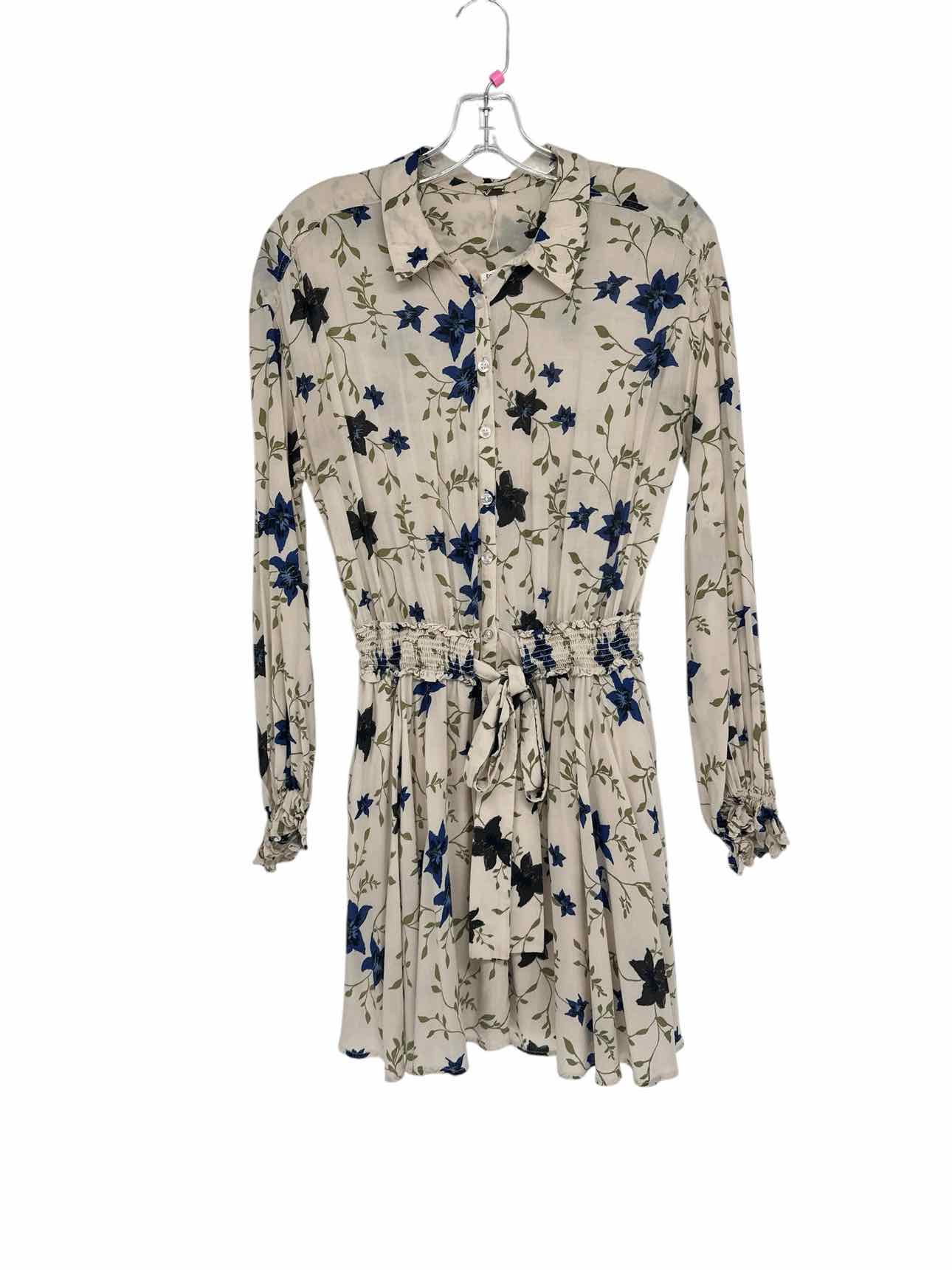 Free People Lighten Up Mini Dress Off-white Size XS Long Sleeve