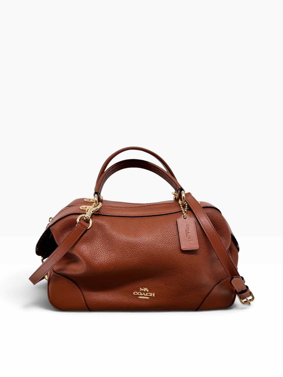 Coach Saddle Leather Satchel