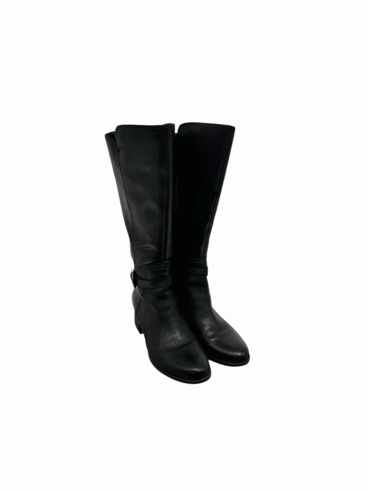 Naturalizers Demetria Wide Leg Black Boots Shoe Size 9.5