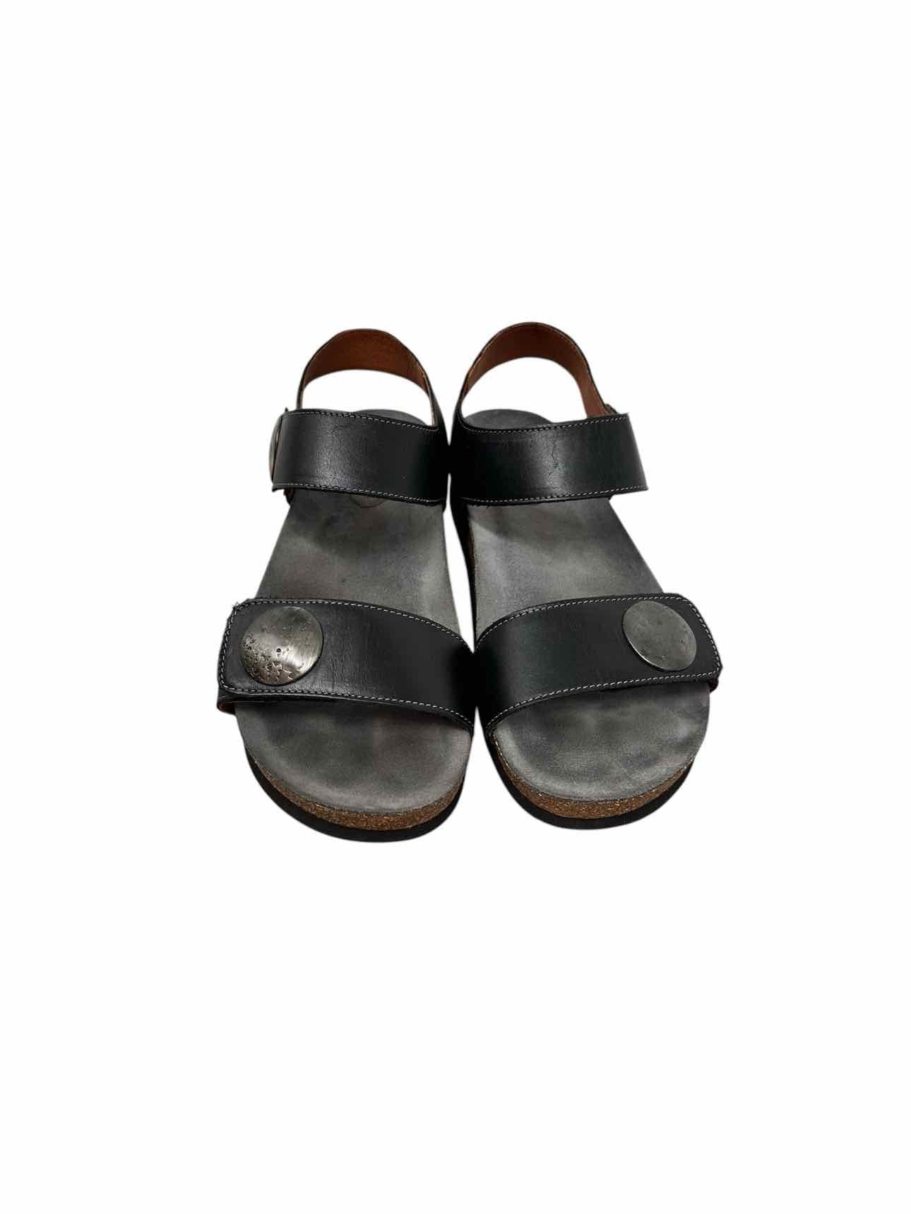 Taos Black Lucky Sandal Shoe Size 8/8.5