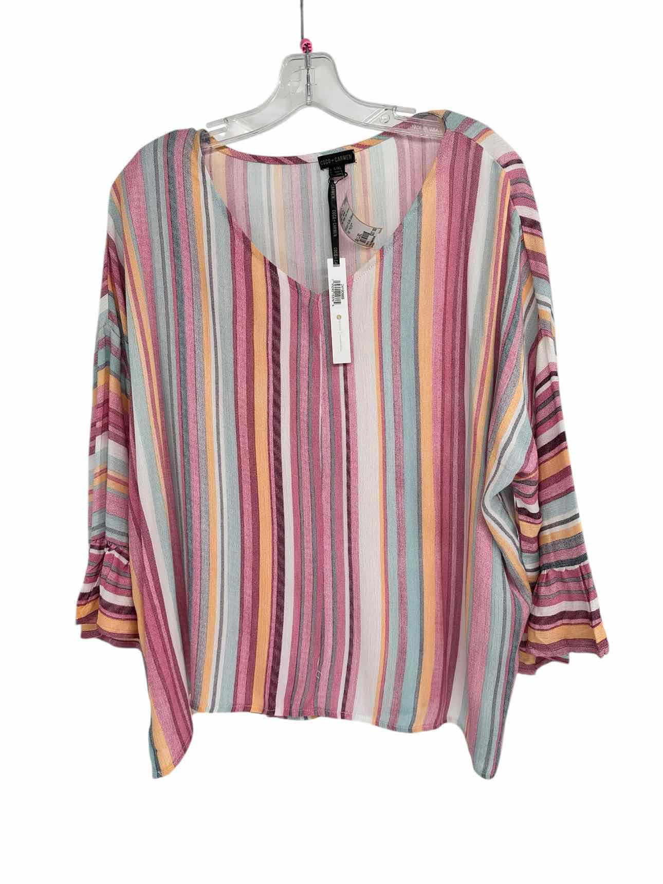 Coco +  Carmen Pink Size L/XL 3/4 Sleeve Top **NEW**
