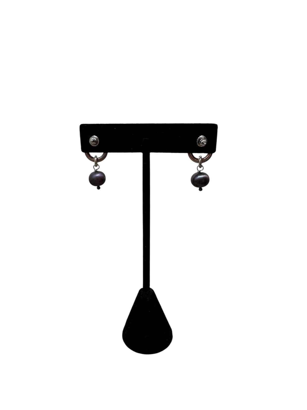 Erica Zap Purple Pearl Sterling Silver Earrings