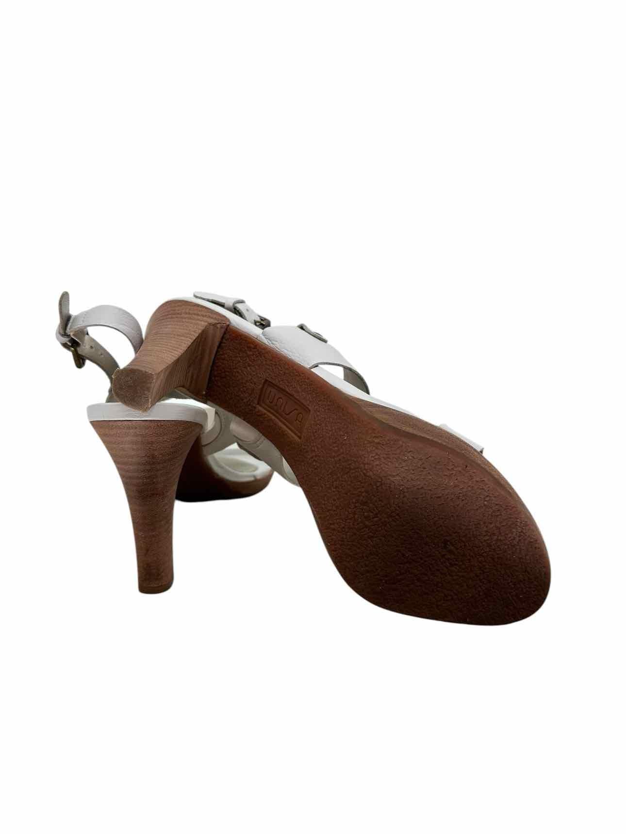 Unisa White Dawne Dress Sandal Shoe Size 9.5