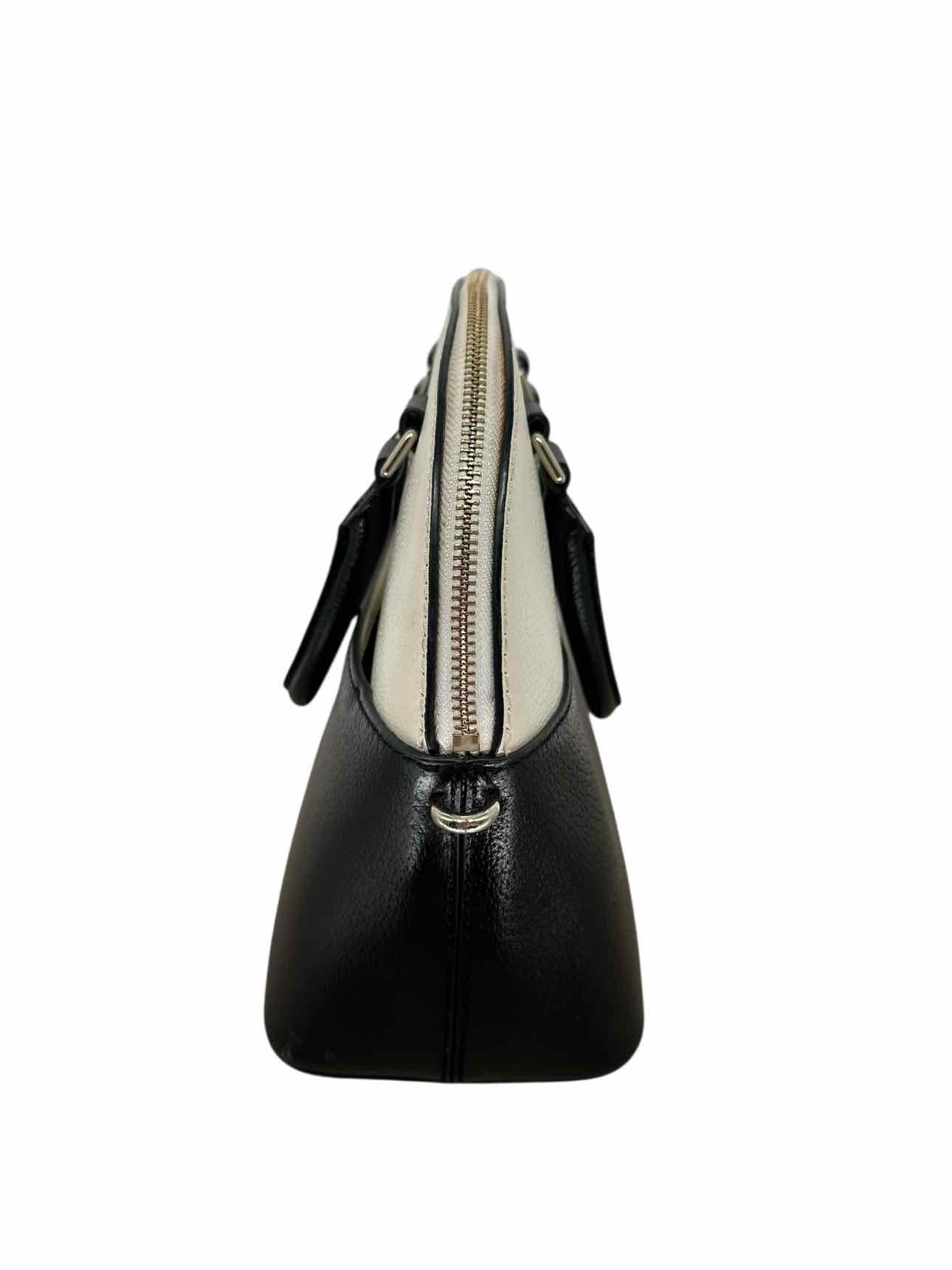 Kate Spade Grove Street Carli Off-White & Black Leather Satchel