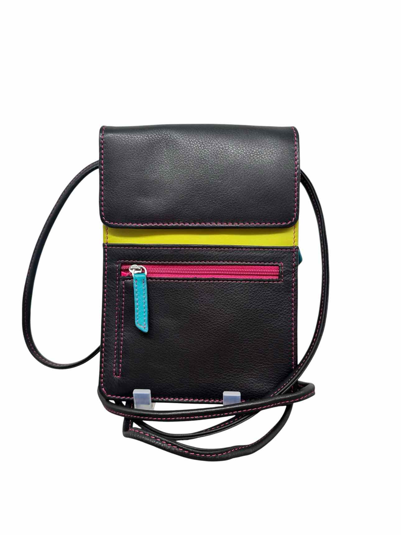 Ili New York Crossbody Organizer RFID Black Leather Crossbody