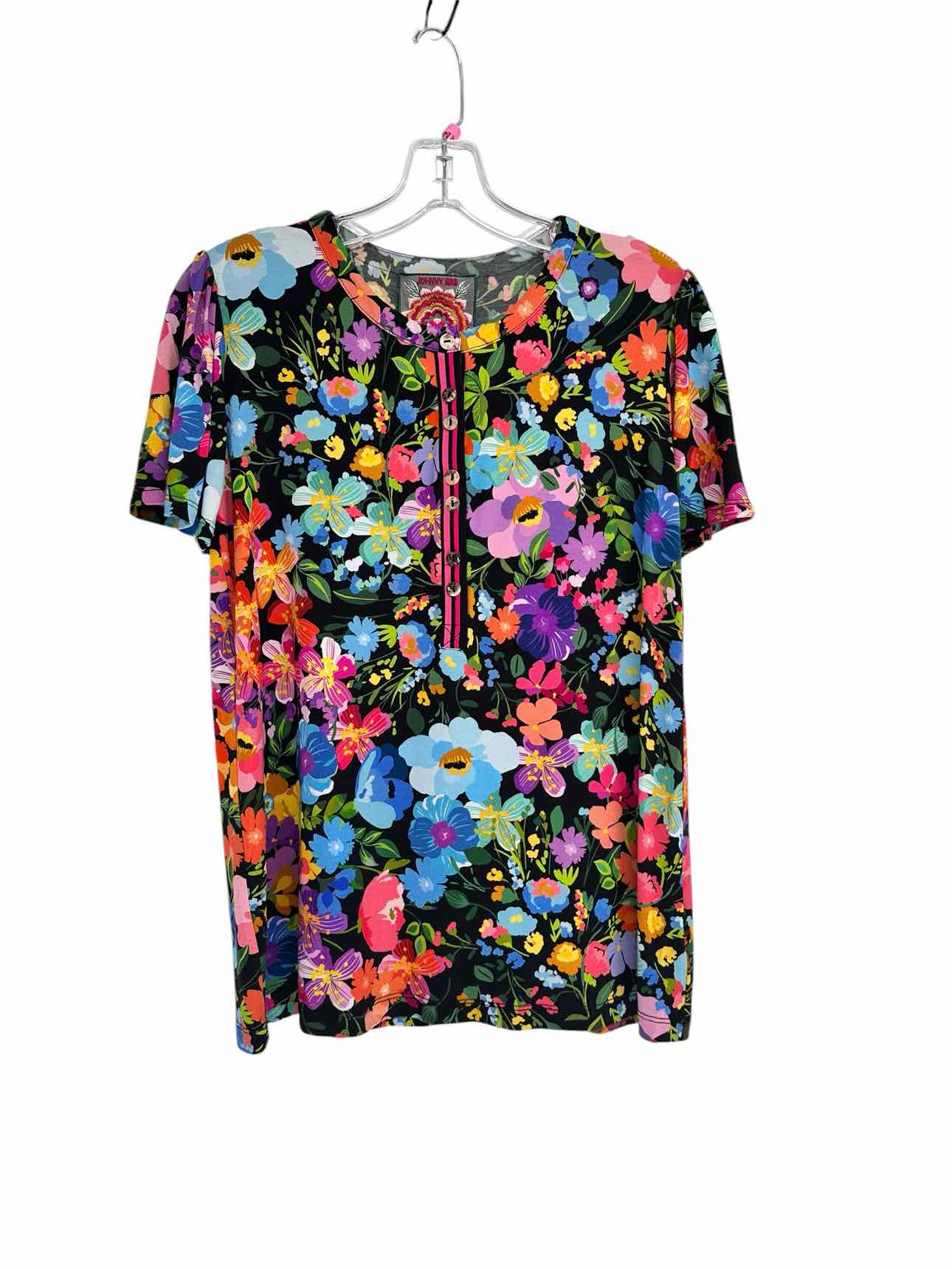 Johnny Was The Janie Favorite Flutter Sleeve Henley Size XS