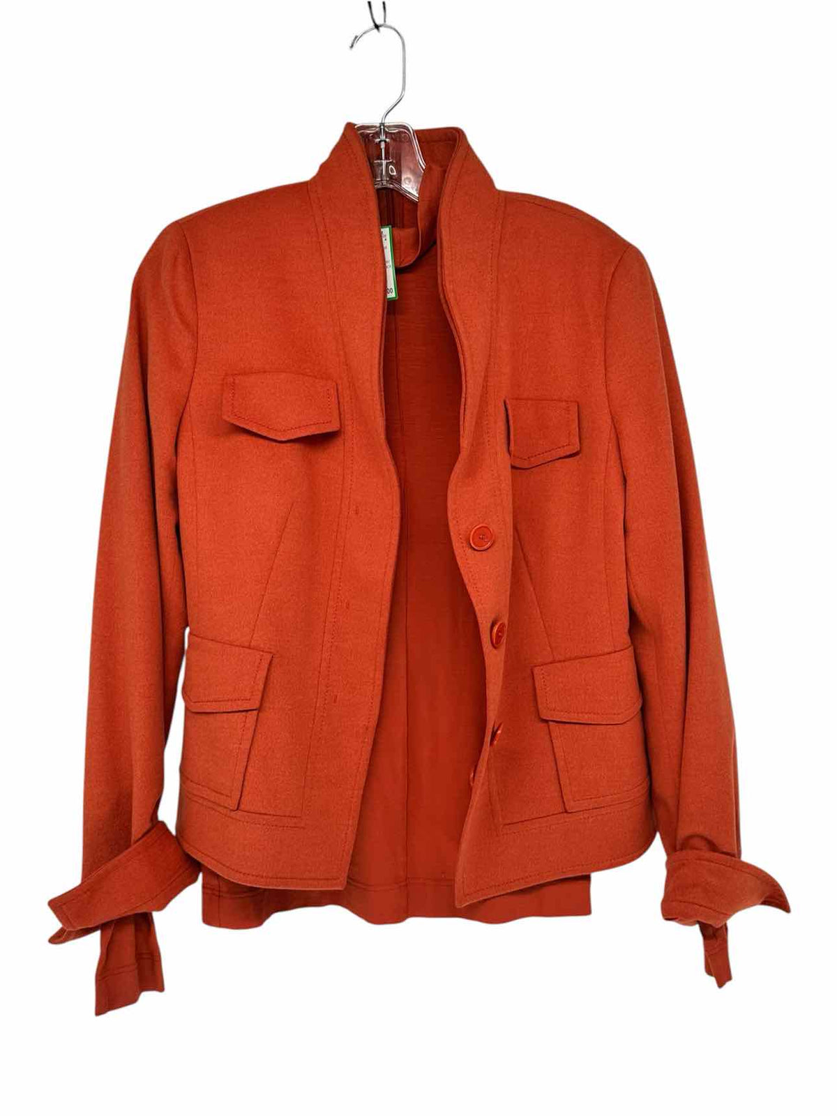 Akris Punto Bergdorf Goodman Wool & Angora Blazer w/ Matching Mockneck Top Orange Size 4