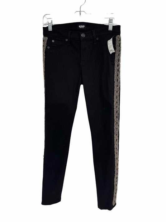 Hudson Luna Crop Super Skinny Jeans Black Size 2
