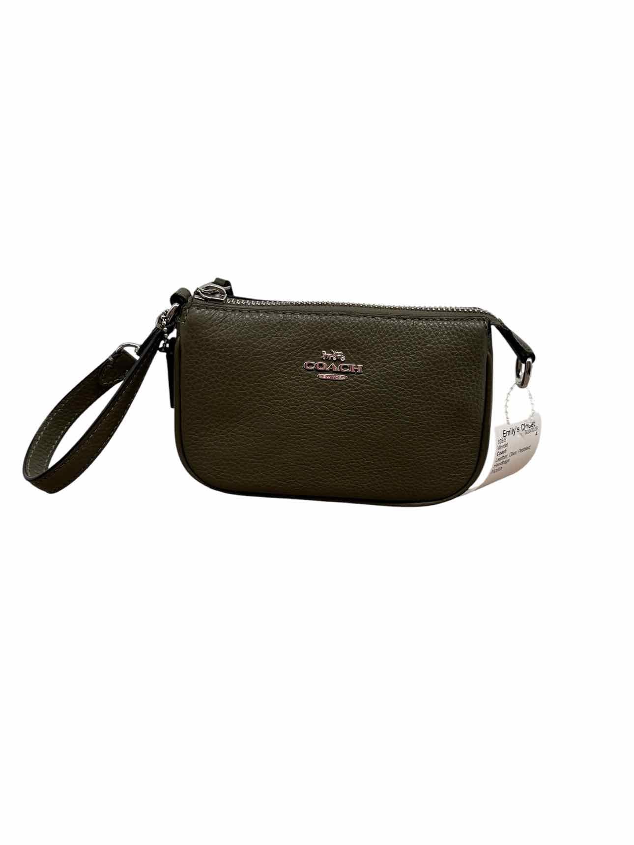 Coach Nolita Olive Leather Wristlet