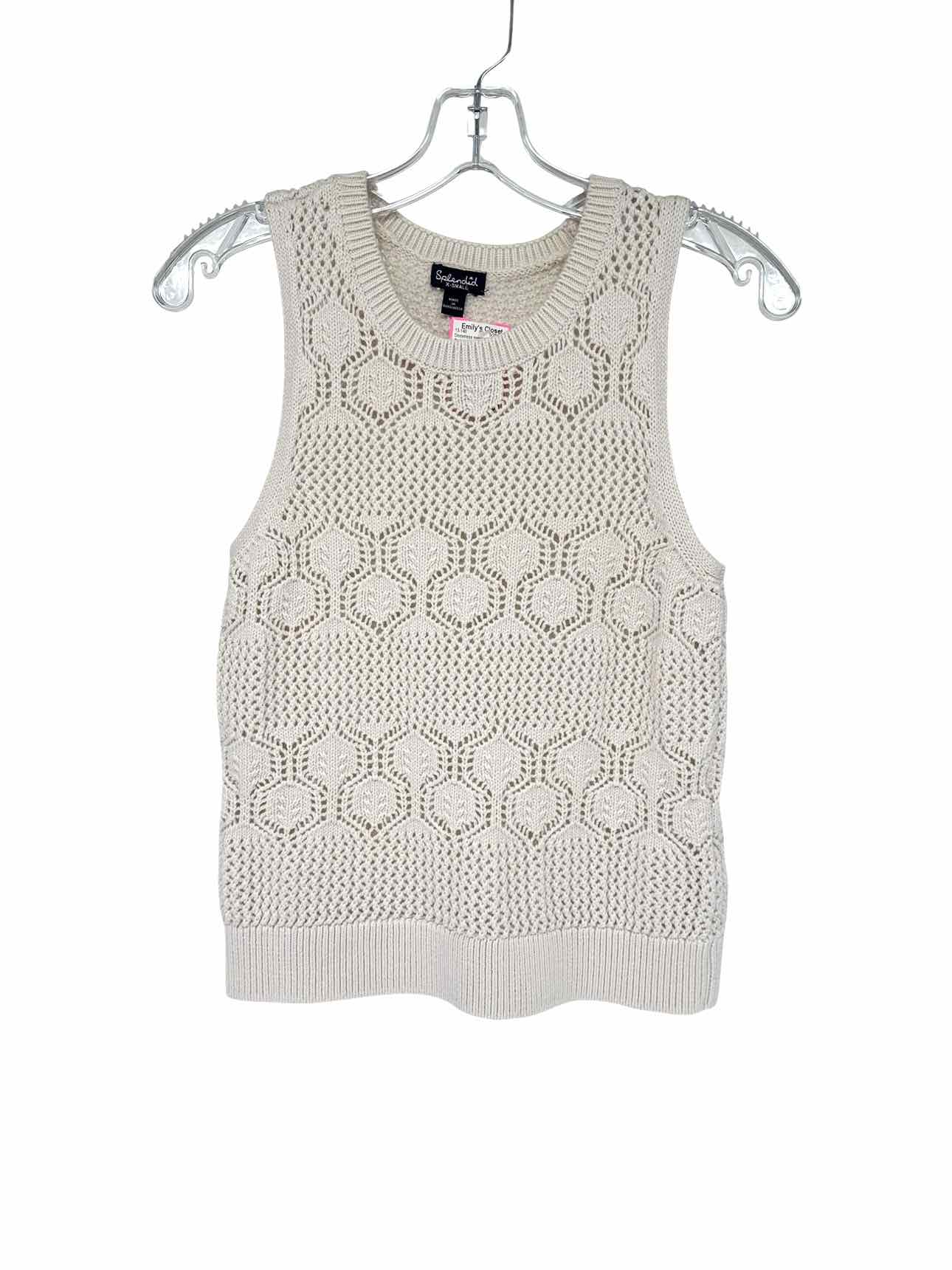 Splendid Cream Sleeveless Sweater Size XS