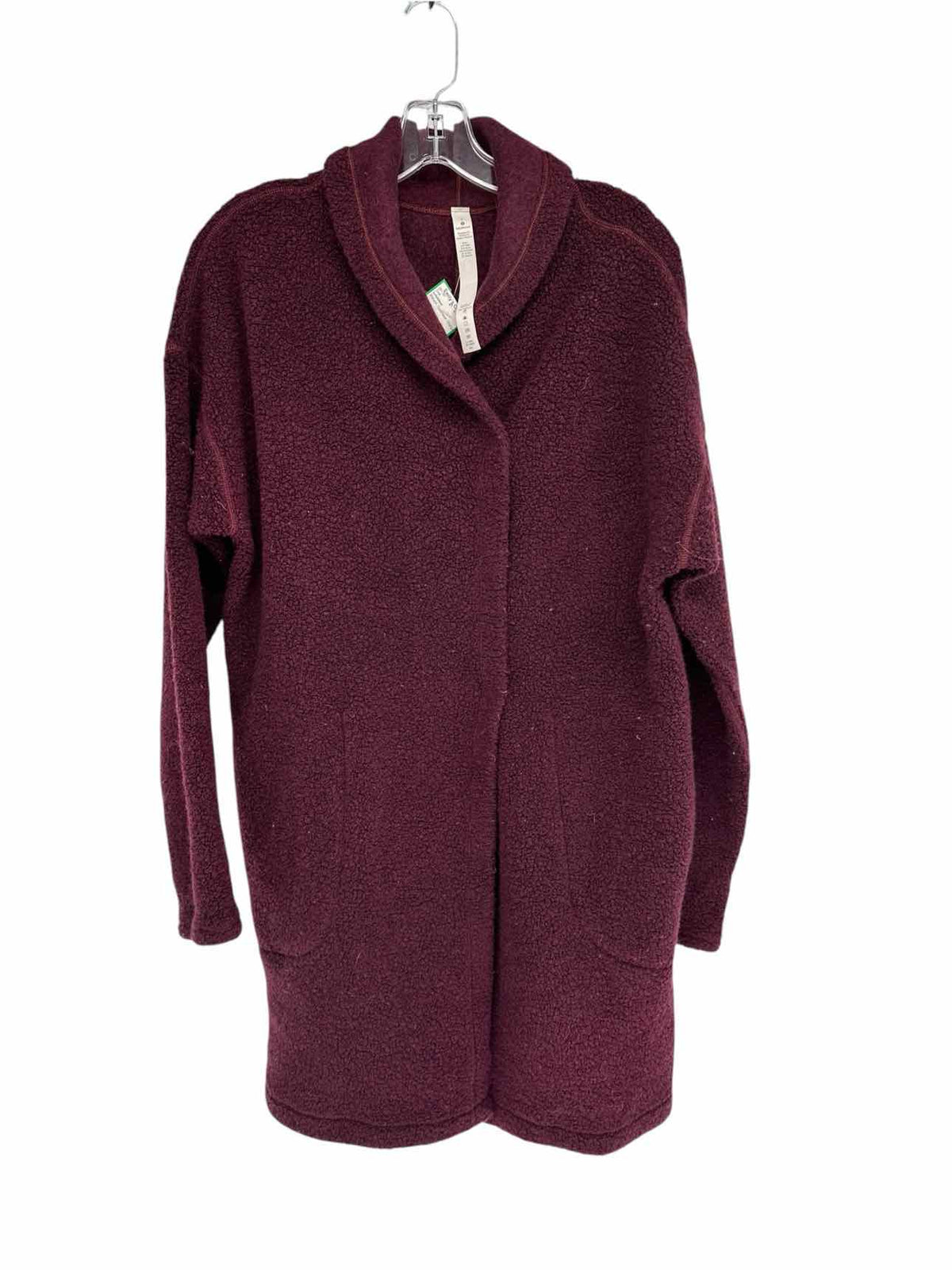 Lululemon Maroon Sincerely Sherpa Wrap Coat Size S