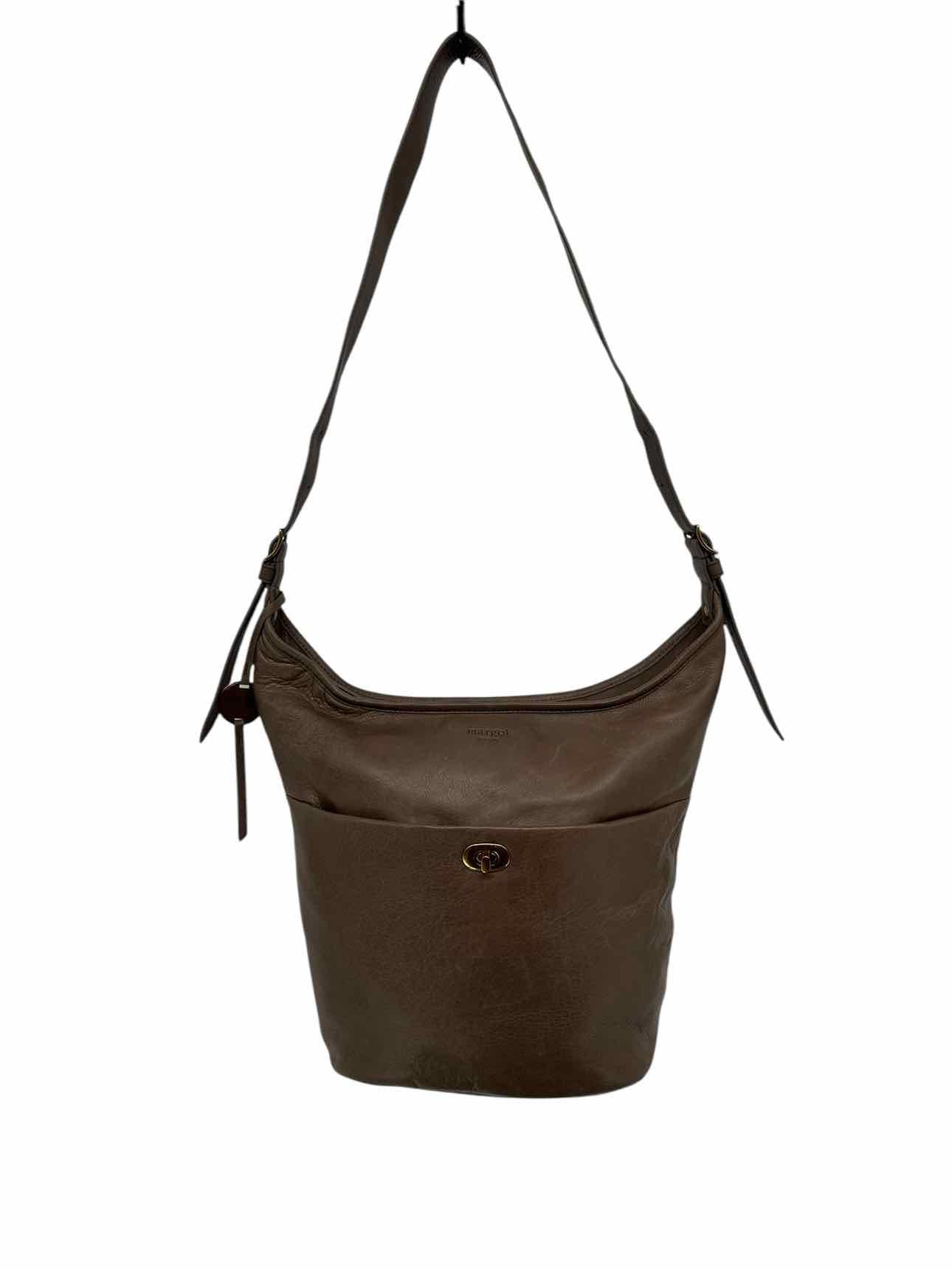 Margot Taupe Leather Hobo