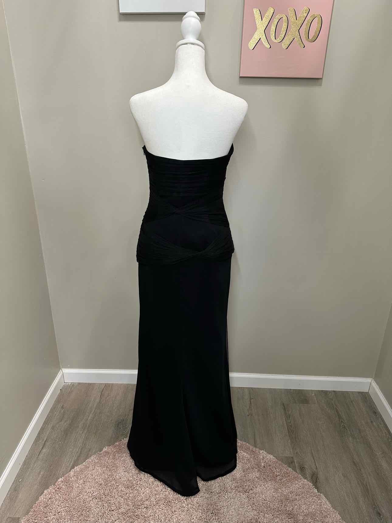 White by Vera Wang Black Full-Length Gown SZ 4