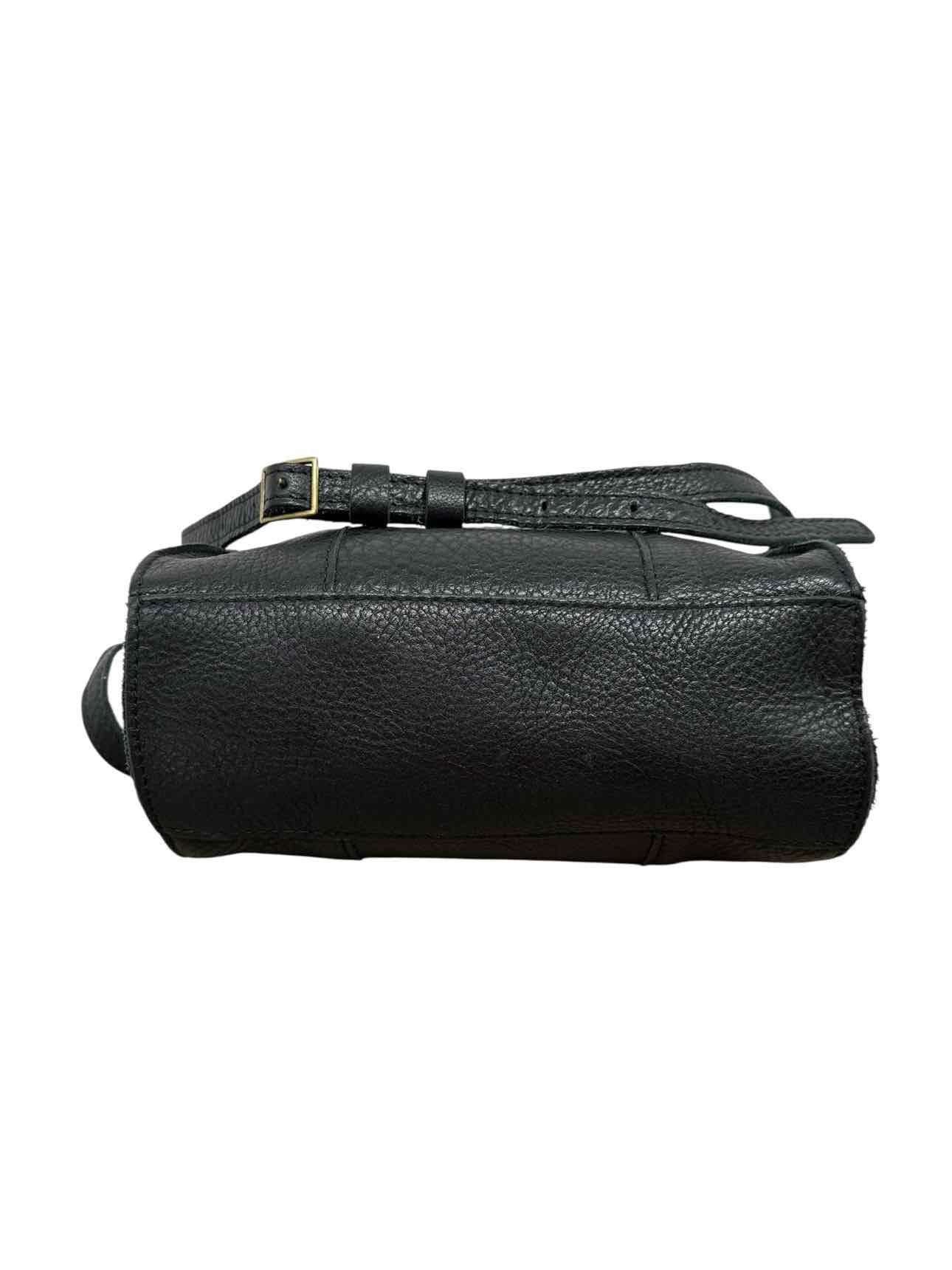 Portland Leather Goods Black Leather Crossbody