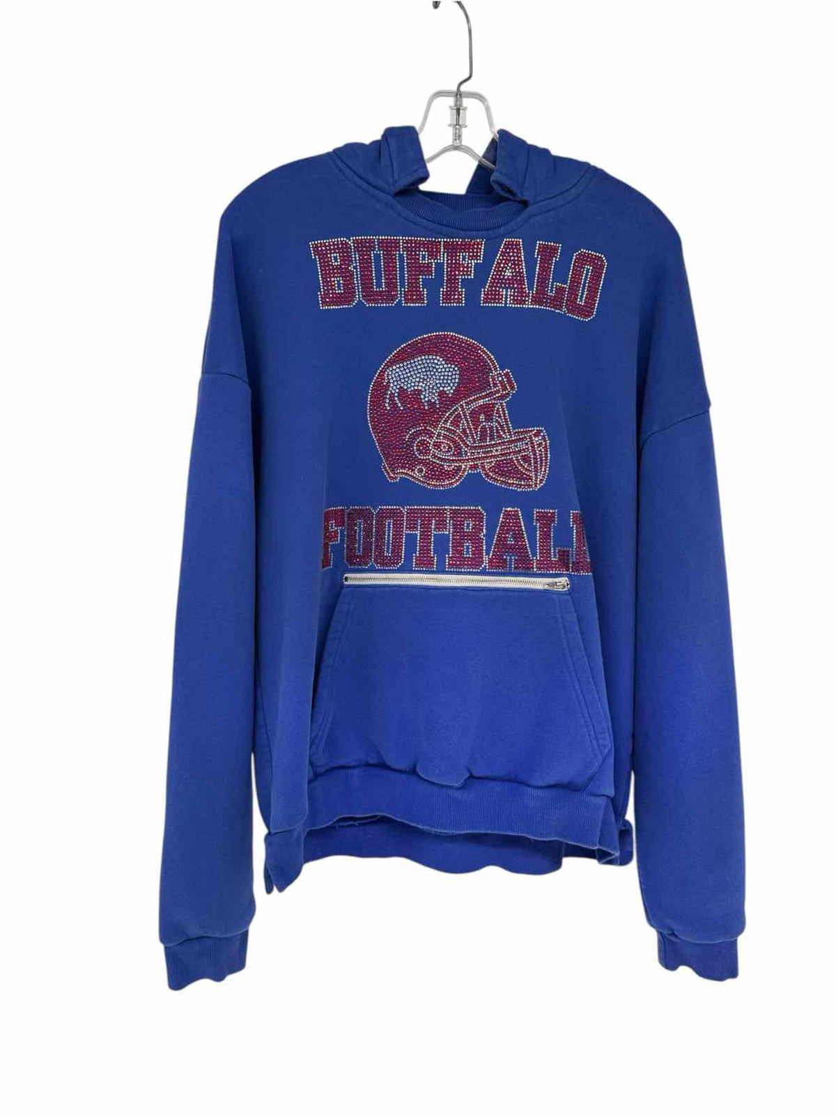 Leveled Up Buffalo Royal Blue Buffalo Football Hoodie Size XL