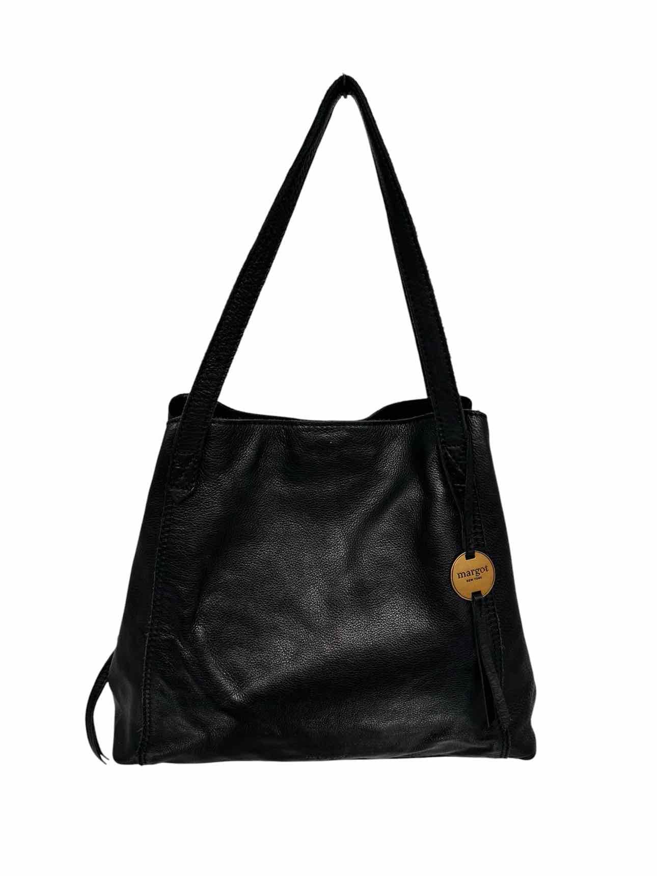 Margot Black Leather Marcy Tote