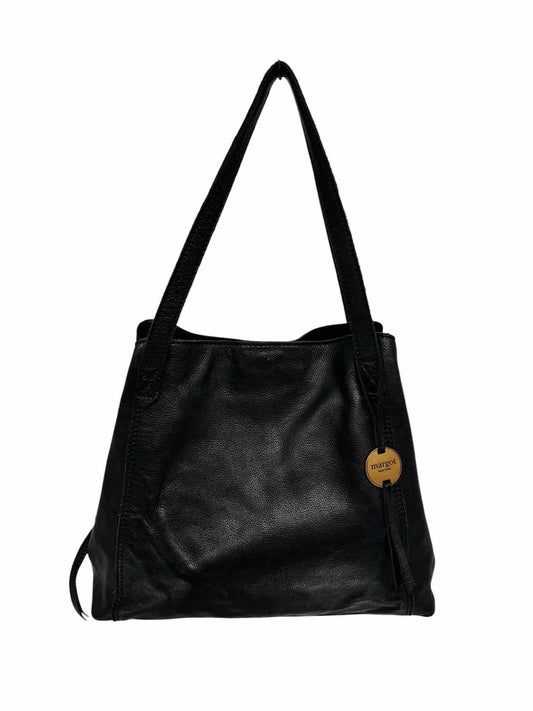 Margot Black Leather Marcy Tote