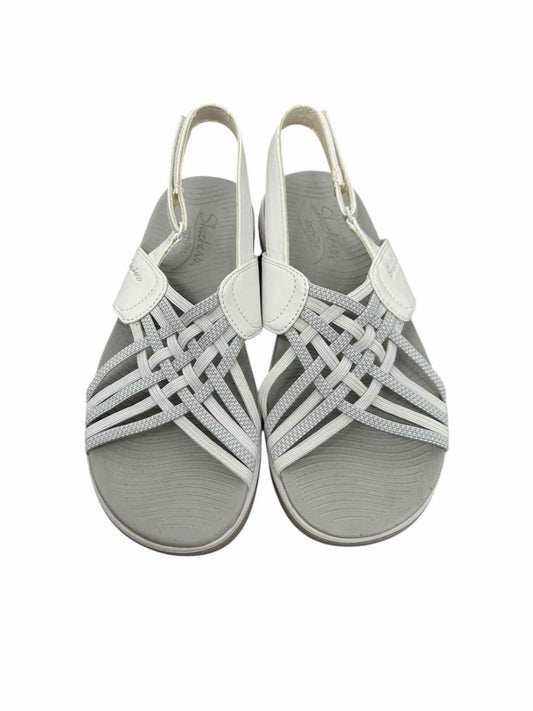 Skechers Arch Fit Reggae Sport White Sandals Shoe Size 6