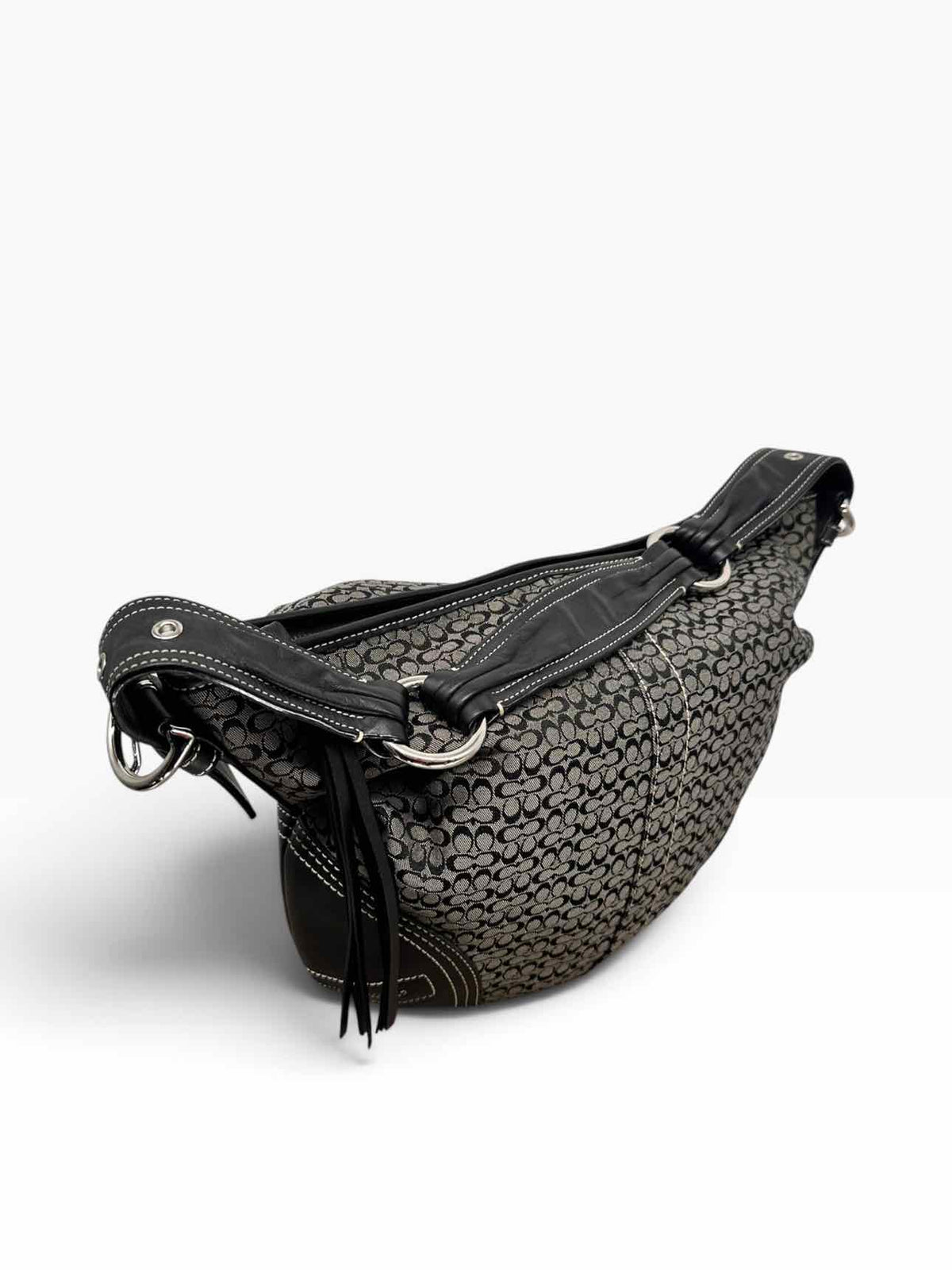Coach Vintage Soho Signature C Black Canvas Hobo