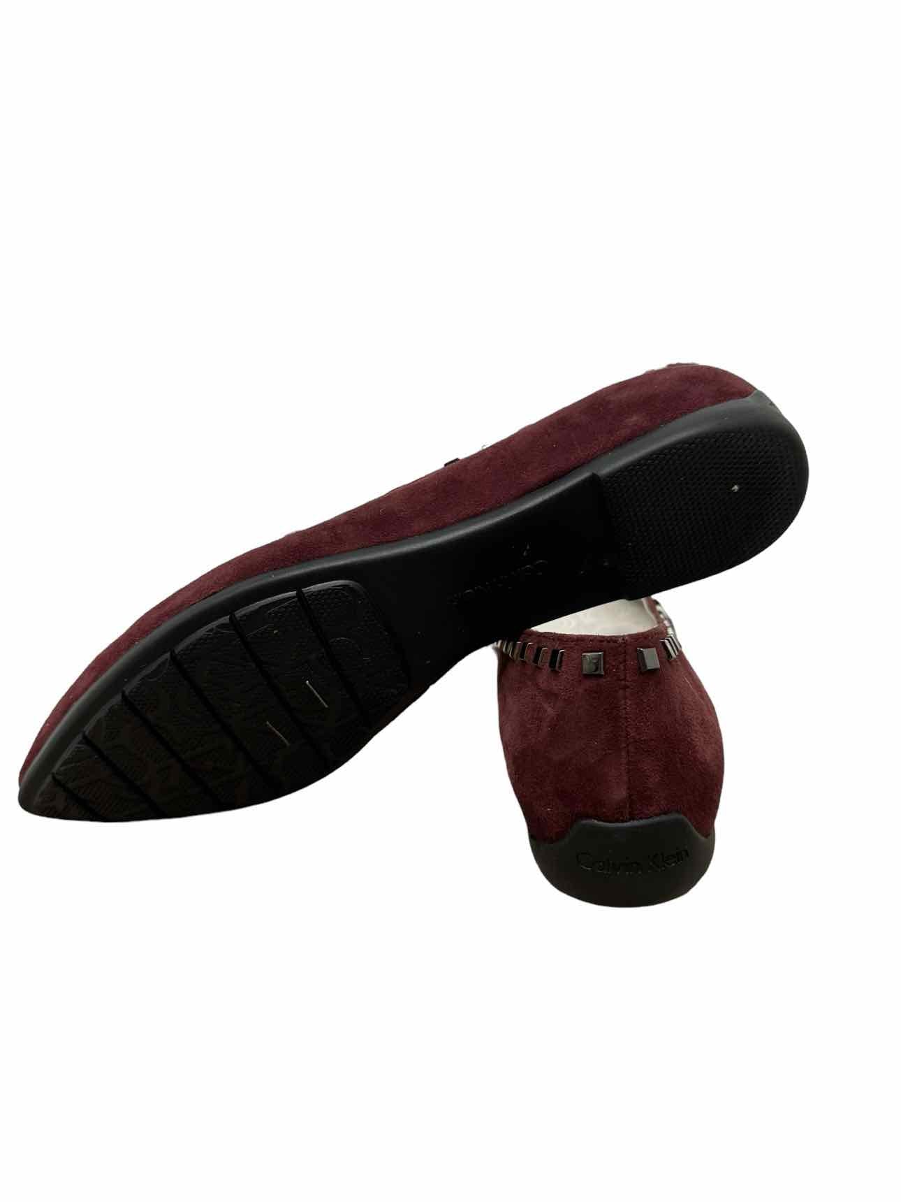 Calvin Klein Burgundy Flats SIZE 8 **NEW**