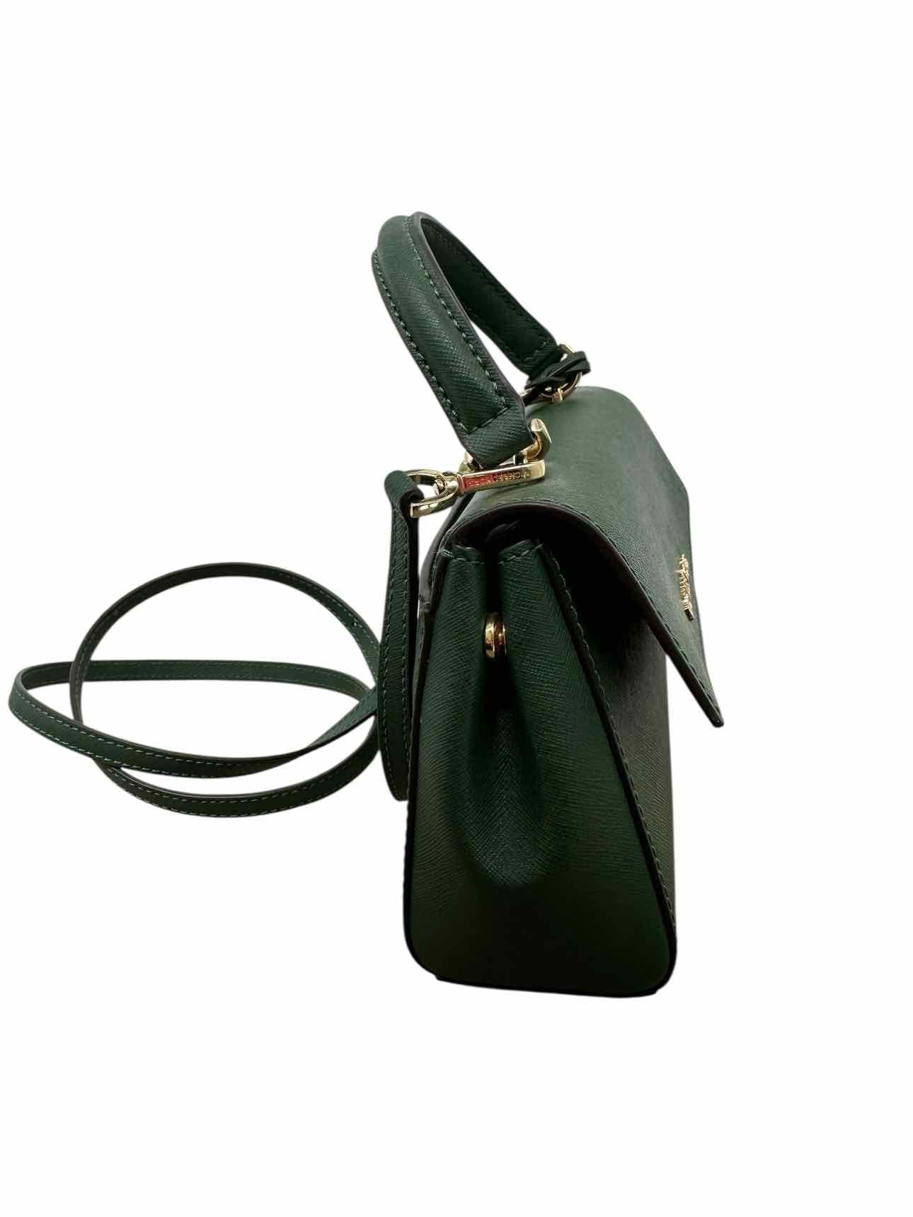 Michael Kors Ava Extra-Small Green Leather Crossbody