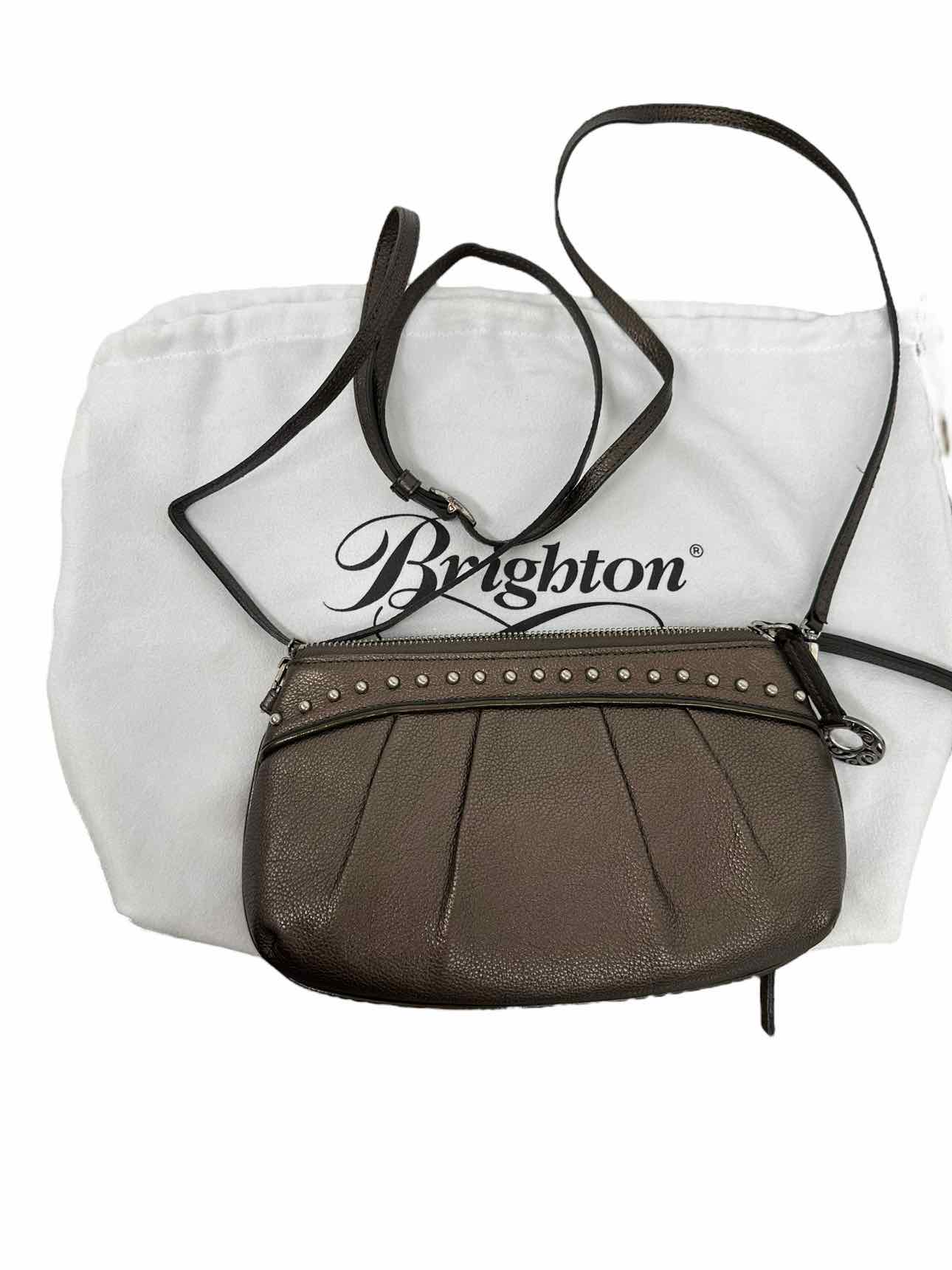 Brighton Pewter Leather Organizer Crossbody