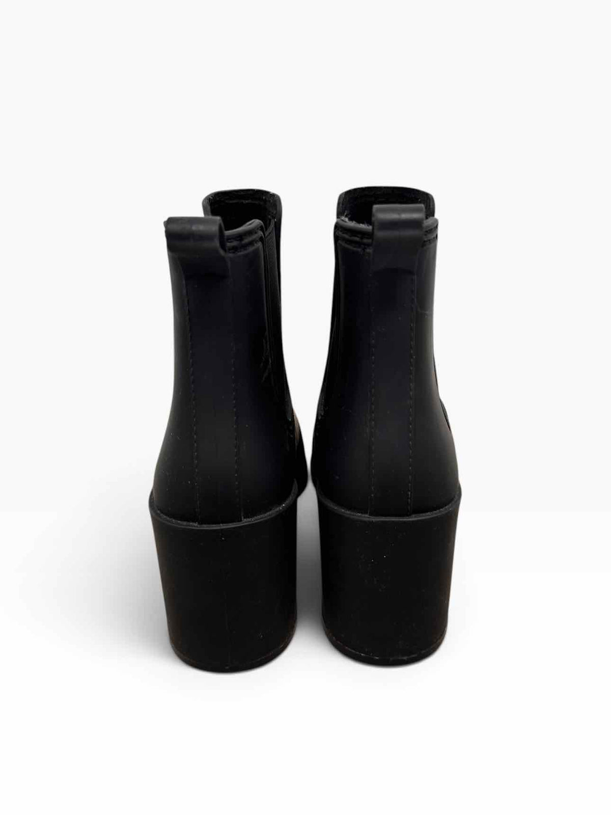 Jeffrey Campbell Hurricane Chelsea Matte Rain Boot Black Shoe Size 9