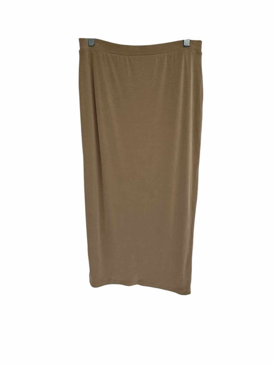 Lululemon Drapey Softstreme Column Midi Reversible Beige Skirt Size L