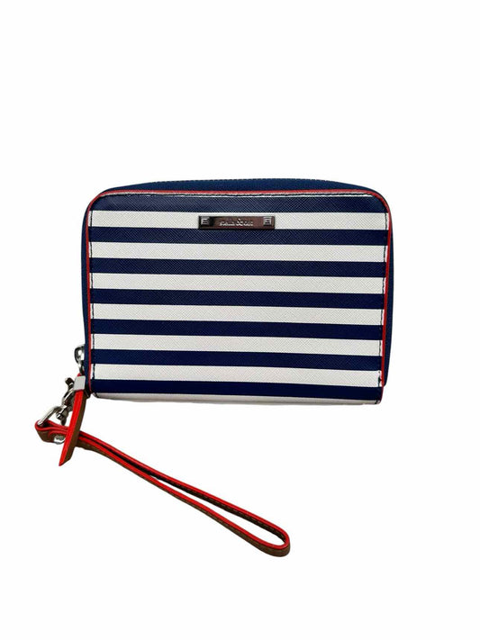 Stella & Dot Chelsea Tech Wallet Blue Stripe w/ Red Trim  **NEW**