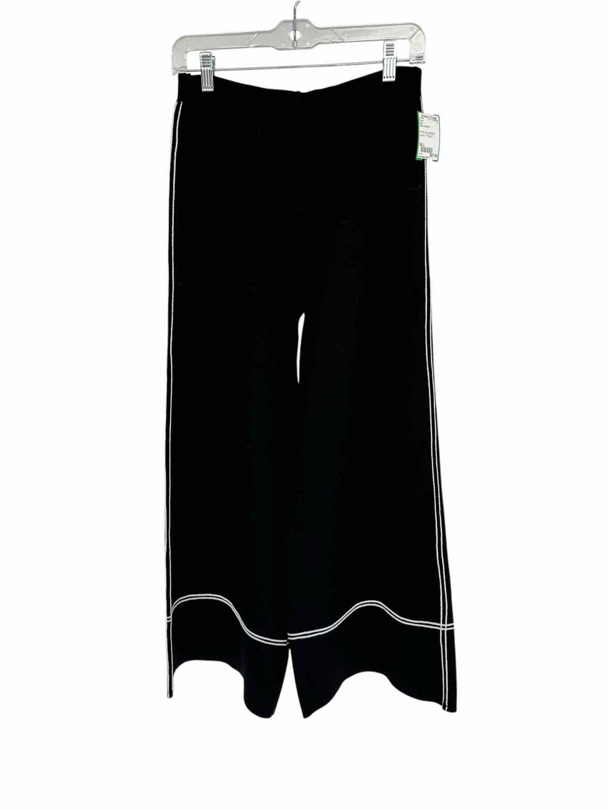 Zara Black Wide Leg Sweater Pants Size L **NEW**