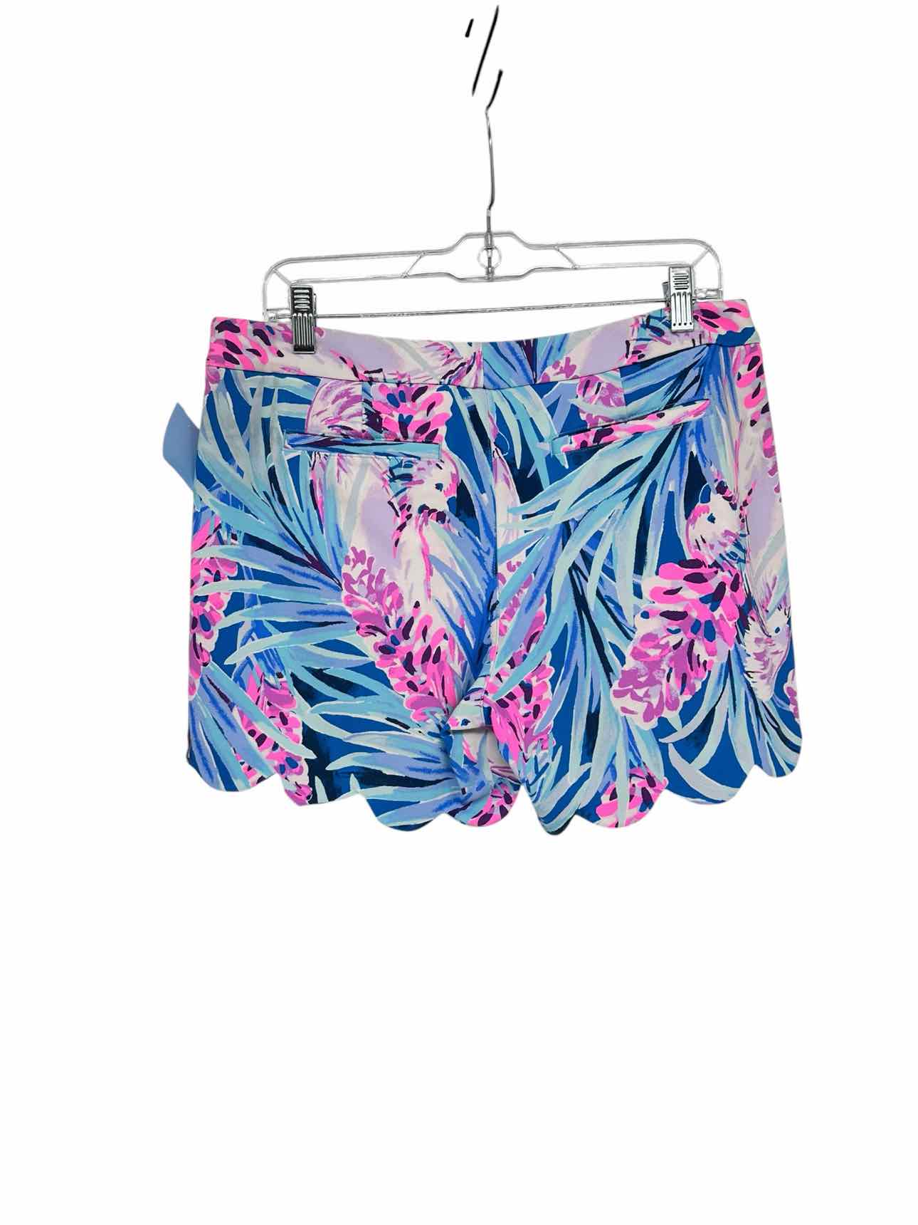 Lilly Pulitzer Buttercup Scalloped Shorts in Mr. Peacock Blue Tweethearts Size 8