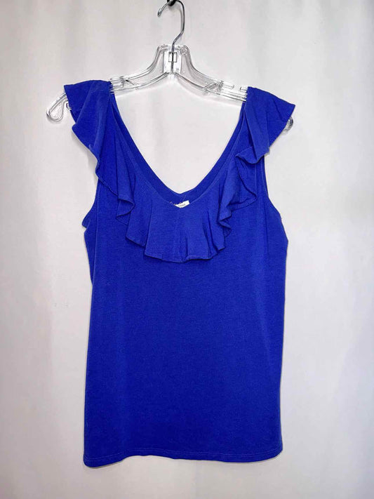 Lilly Pulitzer Alessa Ruffle Tank Top in Cobalt Blue