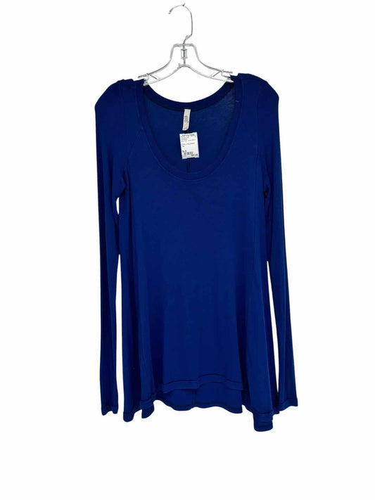 Free People Colby Long Sleeve Tee Blue Size S