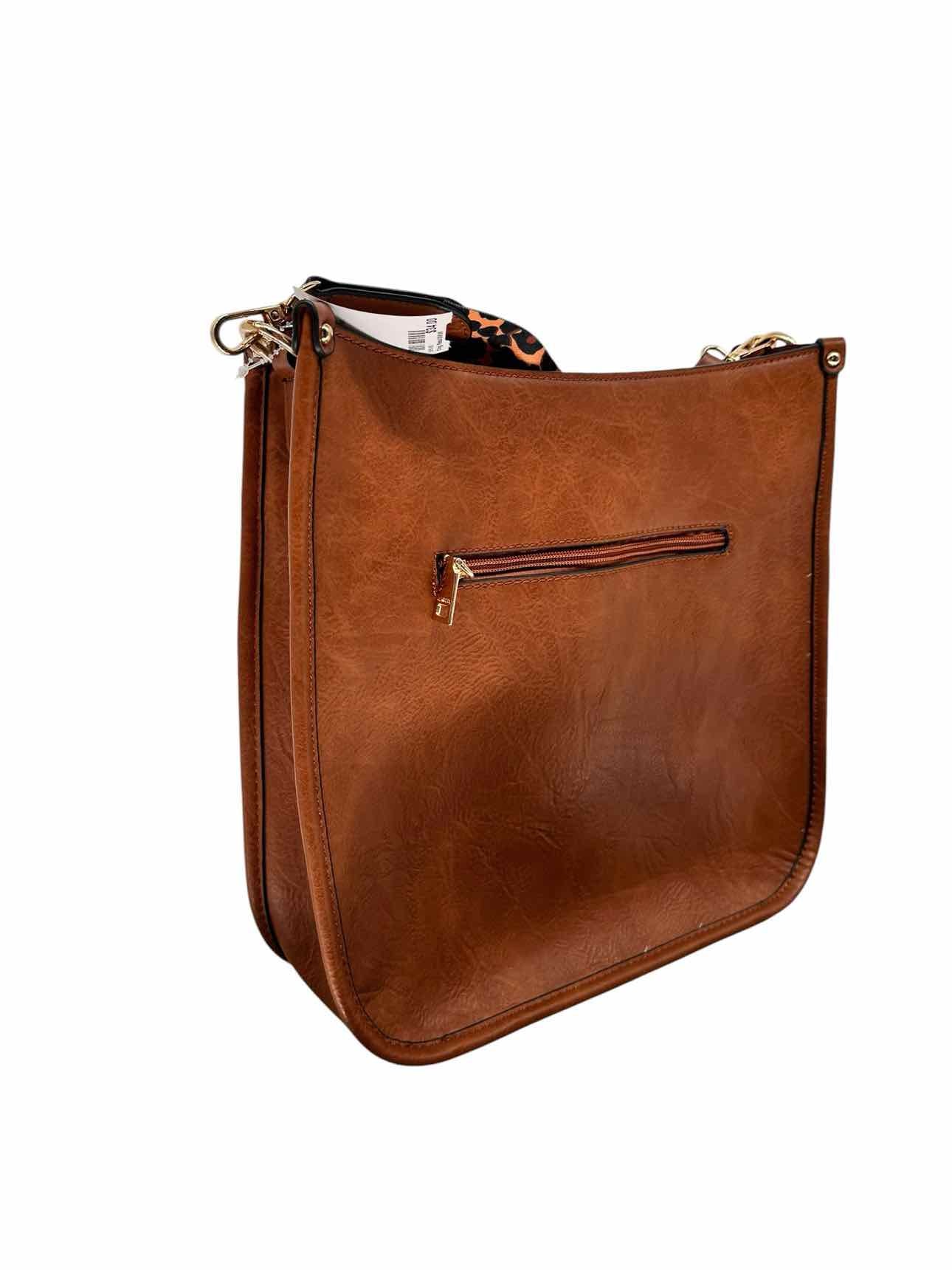 Jen & Co Tan Vegan Leather Crossbody